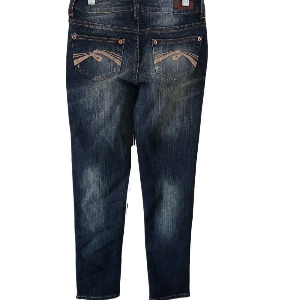 Justice Premium Girls Embelleshed Blue Jeans Size 12R Simply Low